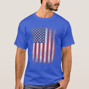 Camiseta EUA Flag 4º Julho American Red White Star Str