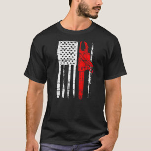 Camiseta EUA Flag Arborist Chainsaw Lumberjack Log