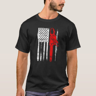 Camiseta EUA Flag Arborist Chainsaw Lumberjack Log