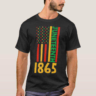 Camiseta EUA Flag Black History Melanin Junetet 1865 Fre