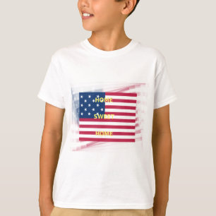 Camiseta EUA Flag "Home Sweet Home" Art Impressão