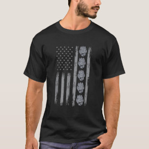 Camiseta EUA Flag Morel Mushroom Roupa Morels Fo