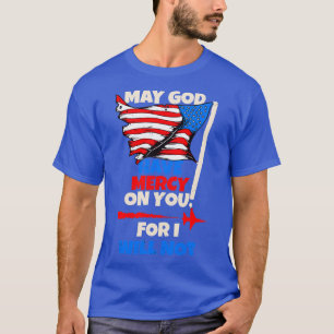 Camiseta EUA Flag Pride Deus Compaixão USAF Soldier Gift