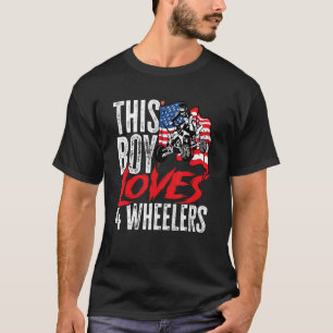Camiseta EUA Flag Quad ATV This Boy ama 4 Wheelers