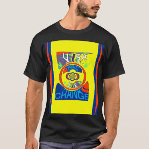 Camiseta EUA Hillary Beauful Change Patterna Art design