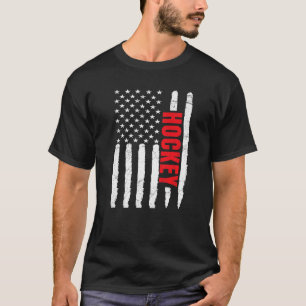 Camiseta EUA Hockey com gelo EUA Prática de Bandeira Mulher