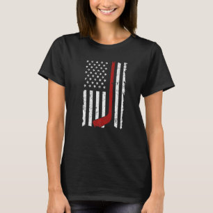 Camiseta EUA Hockey com gelo EUA Prática de Bandeira Mulher