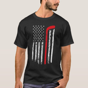 Camiseta EUA Hockey com gelo EUA Prática de Bandeira Mulher