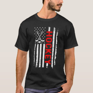 Camiseta EUA Hockey com gelo EUA Prática de Bandeira Mulher