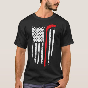 Camiseta EUA Hockey com gelo EUA Prática de Bandeira Mulher