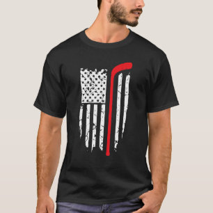 Camiseta EUA Hockey com gelo EUA Prática de Bandeira Mulher