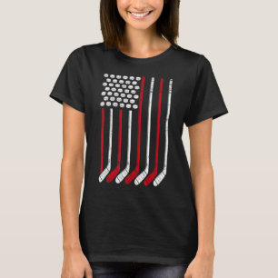 Camiseta EUA Hockey com gelo EUA Prática de Bandeira Mulher