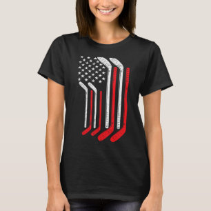 Camiseta EUA Hockey com gelo EUA Prática de Bandeira Mulher