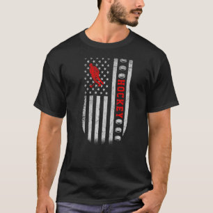Camiseta EUA Hockey com gelo EUA Prática de Bandeira Mulher