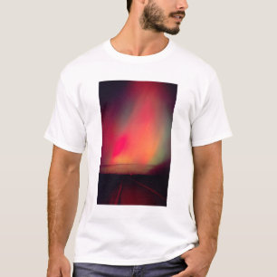 Camiseta EUA, Idaho. Aurora boreal, luzes do norte em
