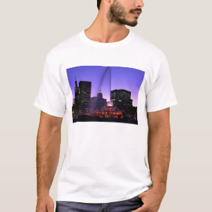 Camiseta EUA, IL, Chicago. Fonte Buckingham em Grant