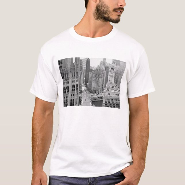 Camiseta EUA, IL, Chicago, Loop do Hotel (Frente)