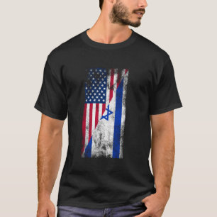 Camiseta EUA Israel Flags Estados Unidos da América Israel