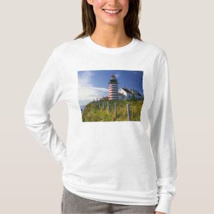 Camiseta EUA, Maine, Lubec. Farol West Quoddy Head
