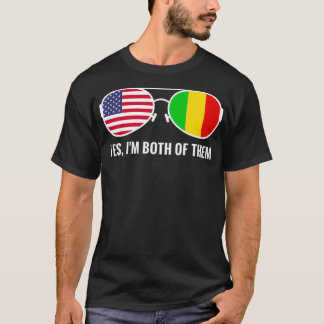Camiseta EUA Mali Sinalizador sunvidros malianos lama