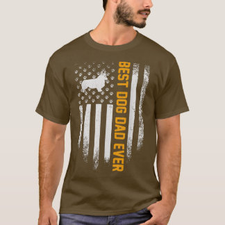 Camiseta EUA Melhor Pai de Cachorro Welsh Corgi Ever Americ