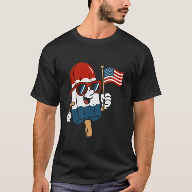 Camiseta EUA 'Merica 4 de julho Men Kids Funny Patri (Frente)