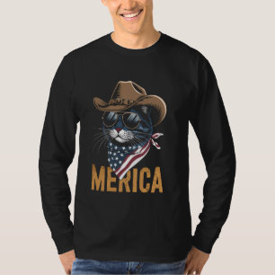Camiseta EUA 'Merica Ragdoll Cat 4 de julho Men Kids