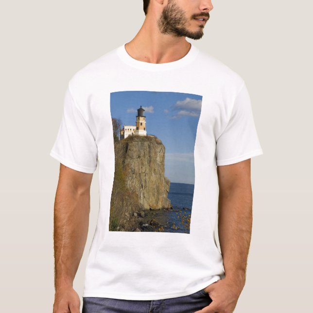 Camiseta EUA, Minnesota. Farol Split Rock no Lago (Frente)