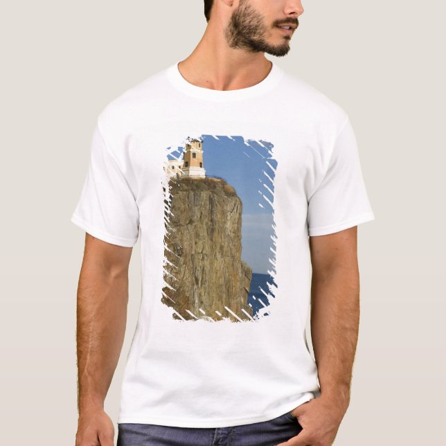 Camiseta EUA, Minnesota. Farol Split Rock no Lago (Frente)