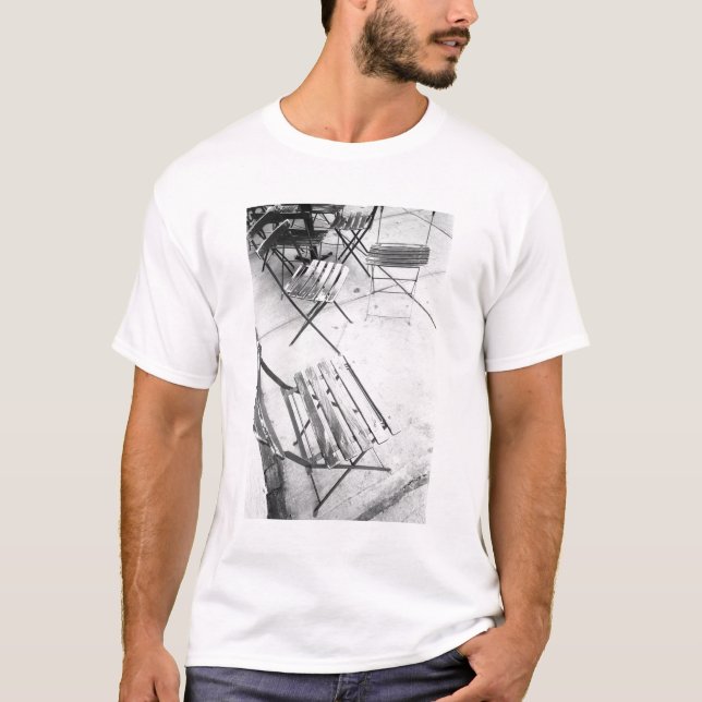 Camiseta EUA, NOVA YORK: Cadeiras de Café em Nova York, (Frente)