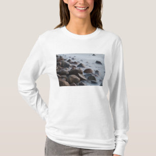Camiseta EUA, Nova York, East Hampton. Ondas do oceano em