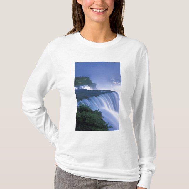 Camiseta EUA, Nova York, Niagara Falls. American Falls in (Frente)