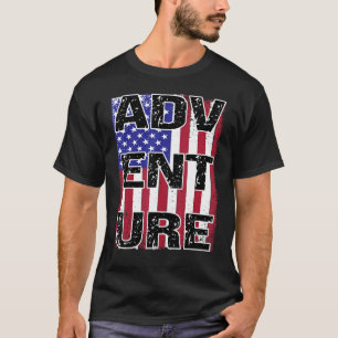 Camiseta EUA Patriotic Flag Viagem Adventure Nature Wild Ou