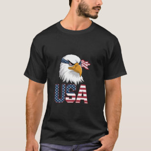 Camiseta EUA Patriótica Infantil Águia Americana H