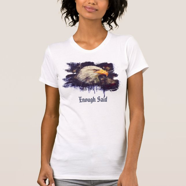 Camiseta *~* EUA Patriótico Americano Moderno Eagle Head Wh (Frente)