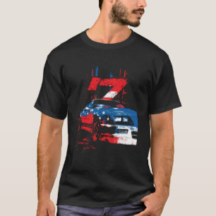 Camiseta EUA Patriótico Vermelho, Branco e Azul IROC Z Musc