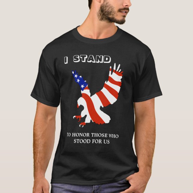 Camiseta EUA patrióticos Eagle que eu estou (Frente)