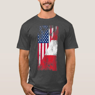 Camiseta EUA Peru Flags Estados Unidos da América, Peru
