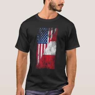 Camiseta EUA Peru sinaliza Estados Unidos da América Peru