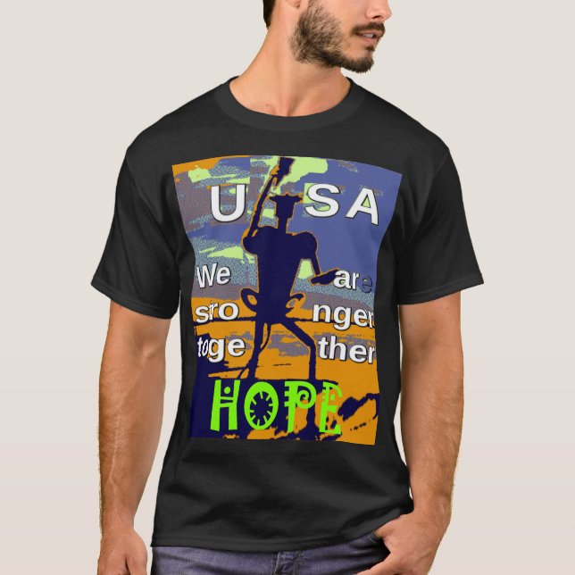 Camiseta EUA Podemos fazer melhor juntos (Frente)