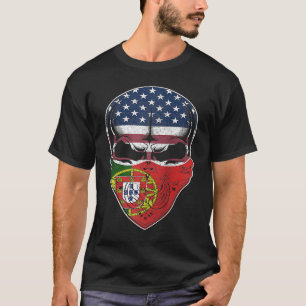 Camiseta EUA Portugal Raízes Arrasta Pavilhão Português-Ame
