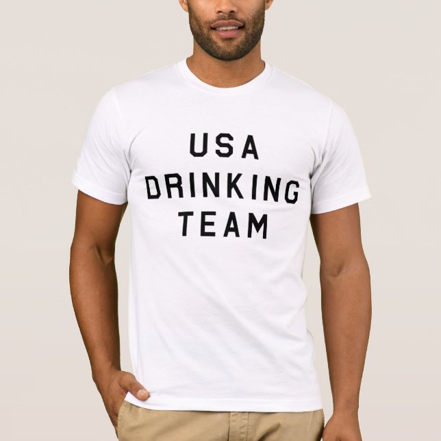 Camiseta EUA que bebem a equipe (Frente)