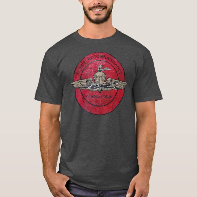 Camiseta EUA Semper Fidelis Vintage Emblem (Frente)