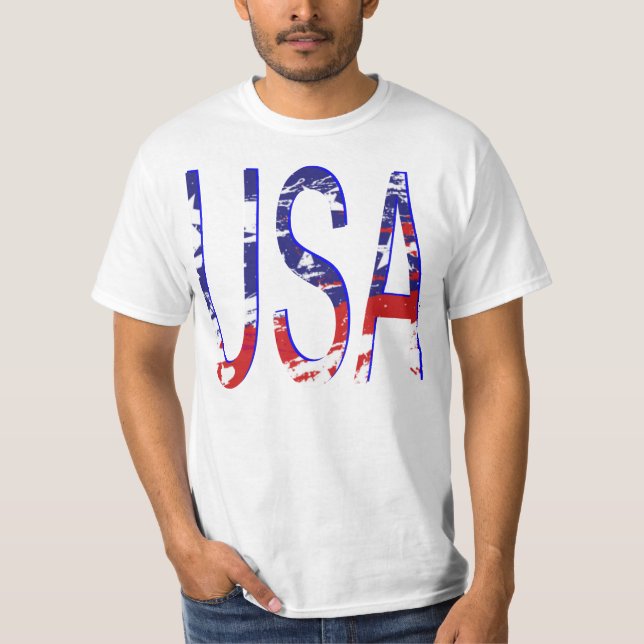 Camiseta EUA Sinalizador Incrível Fab Dois Tons (Frente)