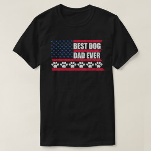 Camiseta EUA Sinalizador Melhor Pai de Cachorro Alguma Vez
