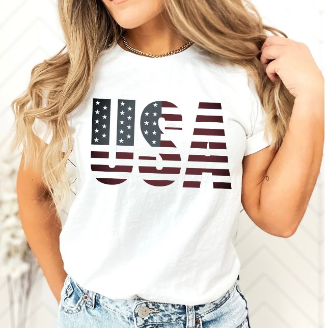 Camiseta EUA Stars and Strips American Flag Patriotic (USA Stars and Stripes American Flag Patriotic T-Shirt)