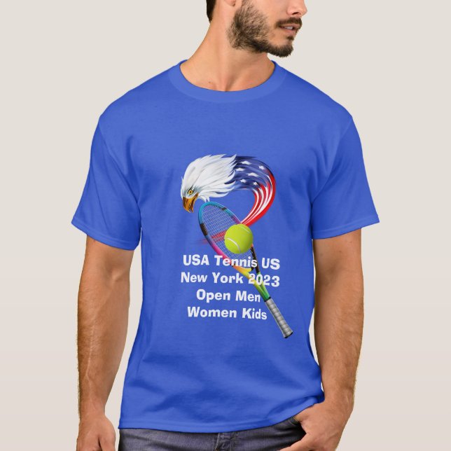 Camiseta EUA Tênis de Nova York 2023 Open Men Women Kids (Frente)
