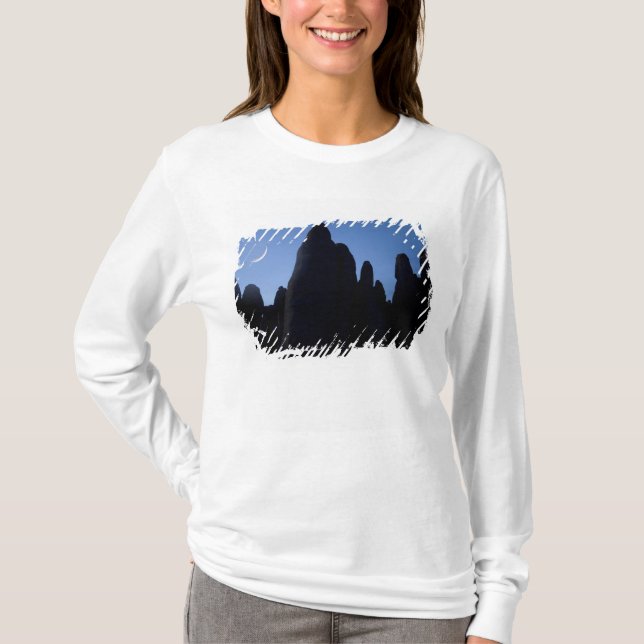 Camiseta EUA, Utah, Parque Nacional Arches. Lua crescente (Frente)