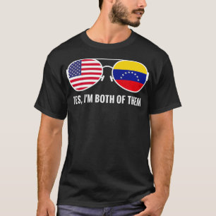 Camiseta EUA Venezuela Sinalizar óculos de sol venezuelanos
