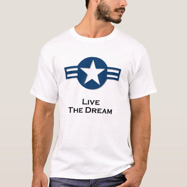 Camiseta EUA vivendo o sonho azul (Frente)